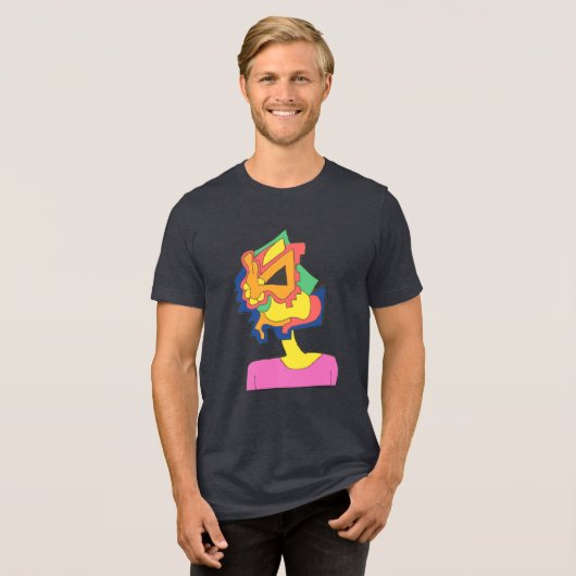 Rabbit Face Tri-Blend Shirt (Vorderseite voll)