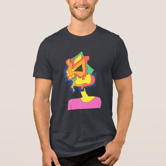 Rabbit Face Tri-Blend Shirt (Vorderseite)