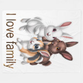 Rabbit family fleecedecke (Vorderseite (Horizontal))