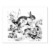 Rabbit Family Wooden Stamp Gummistempel (Prägung)