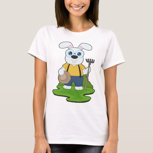 Rabbit Farmer Rake Farm T-Shirt (Vorderseite)