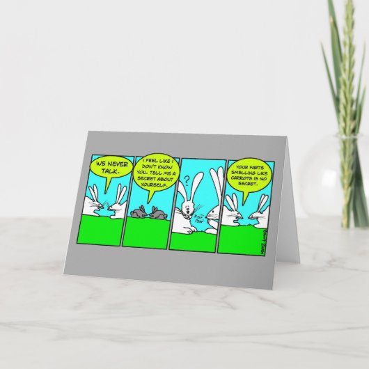 Rabbit Farts (Greeting Card) Karte (Vorderseite)
