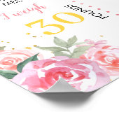 Rabbit First Birthday Party Meilenstein Poster (Ecke)