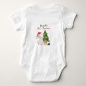 Rabbit First Christmas Baby Bodysuit Baby Strampler (Rückseite)