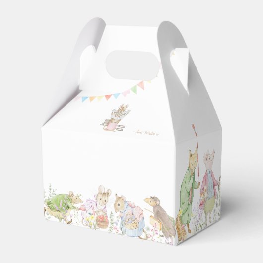 Rabbit First Geburtstag Geschenkschachtel (Rückseite)