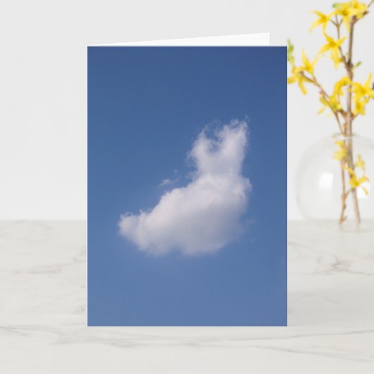 Rabbit float karte (Gelbe Blume)