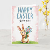 Rabbit Flower Pattern Easter Card Karte (Gelbe Blume)