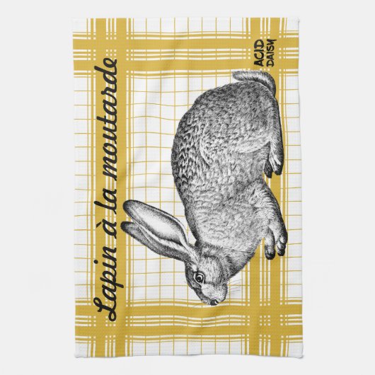 Rabbit French Recipe - Kitchen Towel Geschirrtuch (Vertikal)