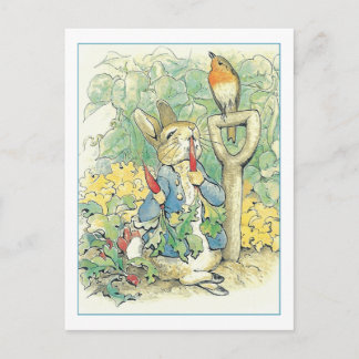 Rabbit Garden Carroons von Beatrix Potter Postcard Postkarte
