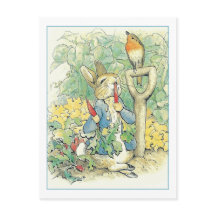 Rabbit Garden Carroons von Beatrix Potter Postcard