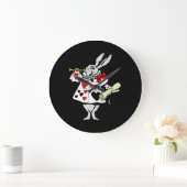 Rabbit-Geschenk | Alice im Wunderland Kaninchen Große Wanduhr (Zuhause)