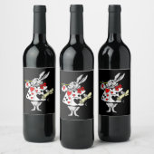 Rabbit-Geschenk | Alice im Wunderland Kaninchen Weinetikett (Flaschen)