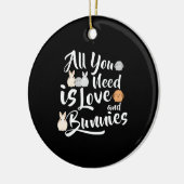 Rabbit-Geschenk | Alles, was Sie brauchen, ist Lie Keramik Ornament (Links)