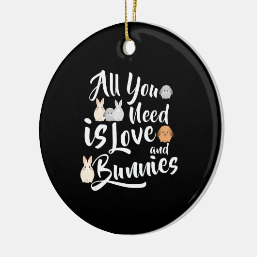 Rabbit-Geschenk | Alles, was Sie brauchen, ist Lie Keramik Ornament (Links)