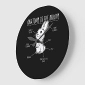 Rabbit-Geschenk |Anatomie der Liebe von Niedlichen Große Wanduhr (Winkel)