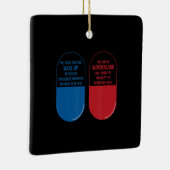 Rabbit-Geschenk | Blue Pill Red Pill Wonderland Ra Keramikornament (Rechts)