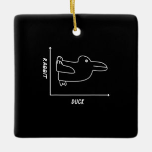 Rabbit-Geschenk   Duck Rabbit Graph Fun Math Lehre Keramikornament