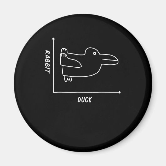 Rabbit-Geschenk | Duck Rabbit Graph Fun Math Lehre Magnet (Vorne)