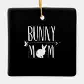 Rabbit-Geschenk | Helle Mama Funny White Rabbit Gi Keramikornament (Vorderseite)