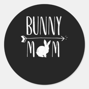 Rabbit-Geschenk Helle Mama Funny White Rabbit Gi Runder Aufkleber