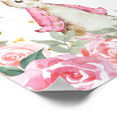 Rabbit Girl Birthday Foto Milestone Poster (Ecke)