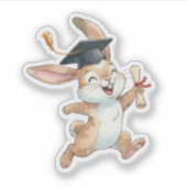 Rabbit Graduation Aufkleber (Vorderseite)