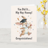 Rabbit Graduation Card Karte (Gelbe Blume)