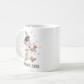 Rabbit Graduation Personalized Kaffeetasse (Vorderseite Links)