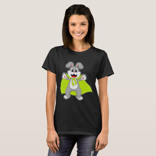 Rabbit Halloween Cape T-Shirt (Vorne ganz)
