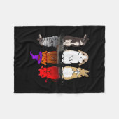 Rabbit Halloween Reflect Rabbit Halloween Mirror B Fleecedecke (Vorderseite (Horizontal))