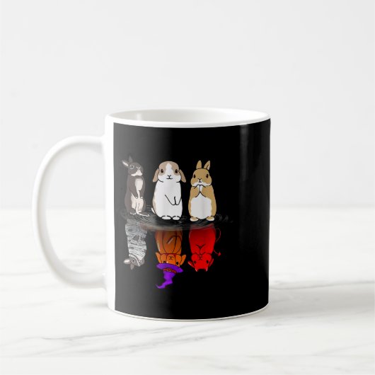Rabbit Halloween Reflect Rabbit Halloween Mirror B Kaffeetasse (Links)