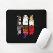 Rabbit Halloween Reflect Rabbit Halloween Mirror B Mousepad (Mit Mouse)