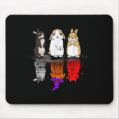 Rabbit Halloween Reflect Rabbit Halloween Mirror B Mousepad (Vorne)