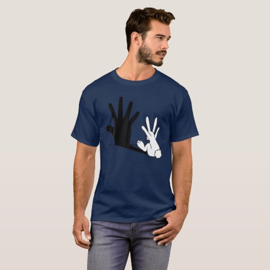 Rabbit Hands Shadows Classic T-Shirt (Vorne ganz)