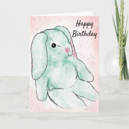 Rabbit Happy Birthday Karte