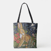 Rabbit Hare Tapesta Antique Bunny Tile Design Kuns Tasche (Rückseite)
