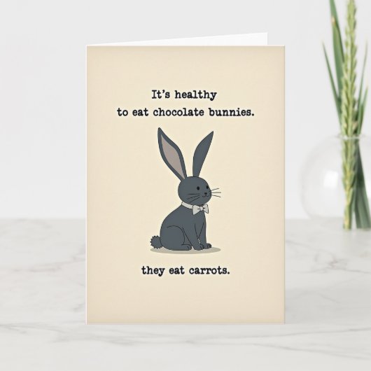 Rabbit Humor Greeting Card Karte (Vorderseite)