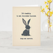 Rabbit Humor Greeting Card Karte (Gelbe Blume)