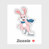 Rabbit Ice Skaten Ice Skate Aufkleber (Blatt)