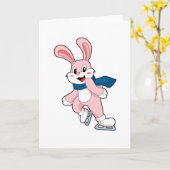Rabbit Ice Skaten Ice Skate Karte (Gelbe Blume)