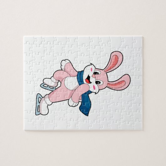 Rabbit Ice Skaten Ice Skate Puzzle (Horizontal)