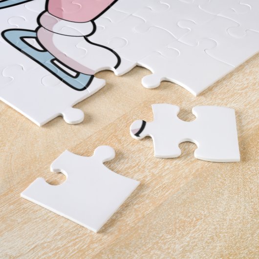 Rabbit Ice Skaten Ice Skate Puzzle (Seite)