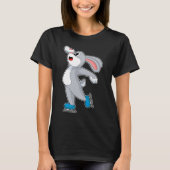 Rabbit Ice skating Ice skates Winter sports T-Shirt (Vorderseite)