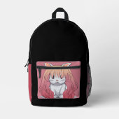 Rabbit in a Wig Bedruckter Rucksack (Vorderseite)