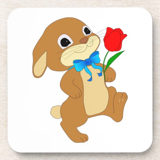 RABBIT IN LIEBE GETRÄNKEUNTERSETZER (Vorderseite)
