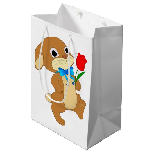 RABBIT IN LIEBE MITTLERE GESCHENKTÜTE (Vorderseite Schrägansicht)