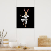 Rabbit Karate Poster (Küche)