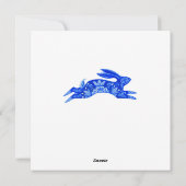 Rabbit-Karte Delft und Tulips Feiertagskarte (Rückseite)