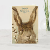 Rabbit-Karte für Vintage Ostern Karte (Vorderseite)