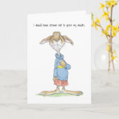 Rabbit-Karte Karte (Gelbe Blume)